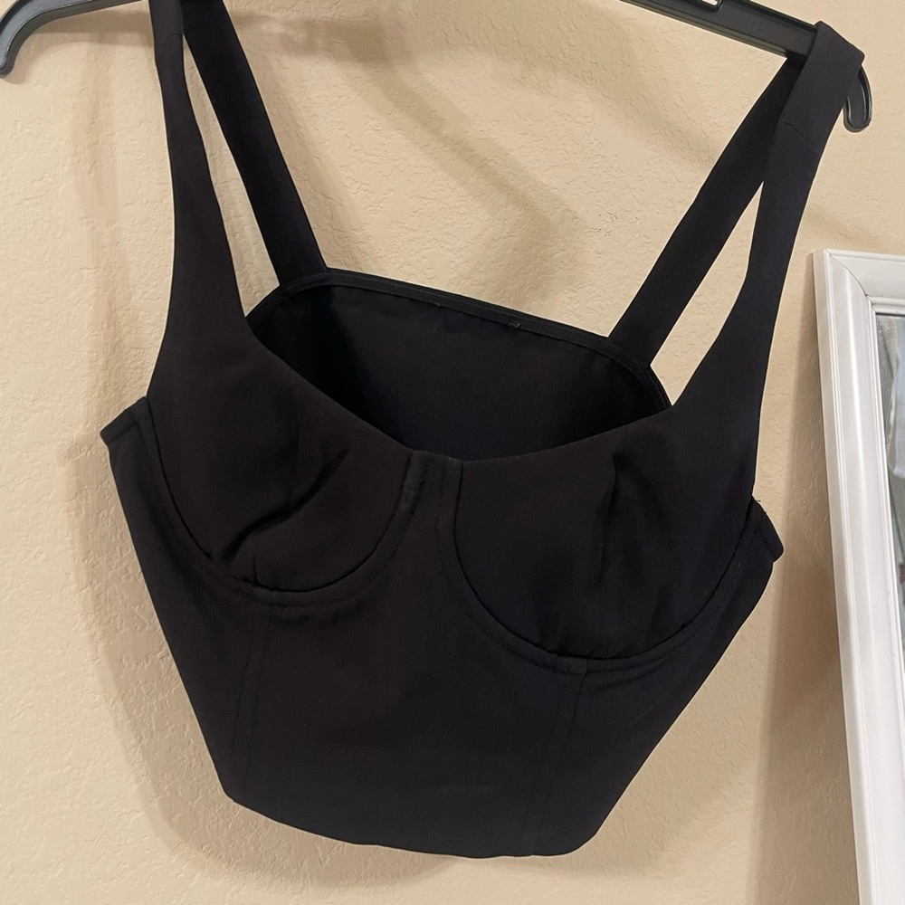 Neil crop top Bustier DKNY (zipper )